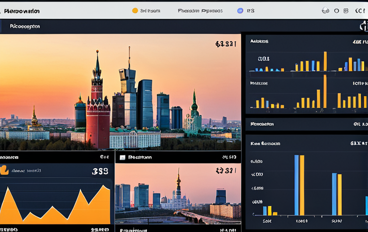 **
"A sleek, modern interface of a robo-advisor platform, showcasing investment portfolio performance charts and asset allocation breakdowns. The background subtly displays the Moscow skyline at sunset, suggesting a local Russian context. Emphasize the ease of use and technological sophistication of the platform, appealing to new investors. Include a subtle Russian Ruble currency symbol."
**