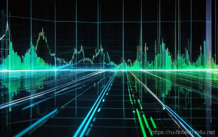 AI 주식 리스크 관리 - **Prompt:** A dynamic, abstract visualization of artificial intelligence rapidly processing vast amo...