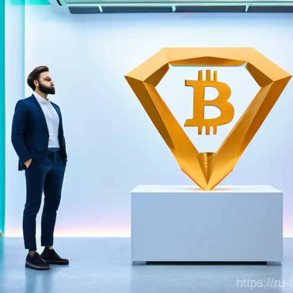 디지털 자산 전략 수립 - **A Balanced Digital Asset Portfolio:** A serene, confident young adult (gender-neutral, wearing sma...