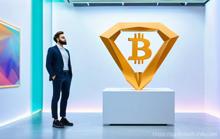 디지털 자산 전략 수립 - **A Balanced Digital Asset Portfolio:** A serene, confident young adult (gender-neutral, wearing sma...